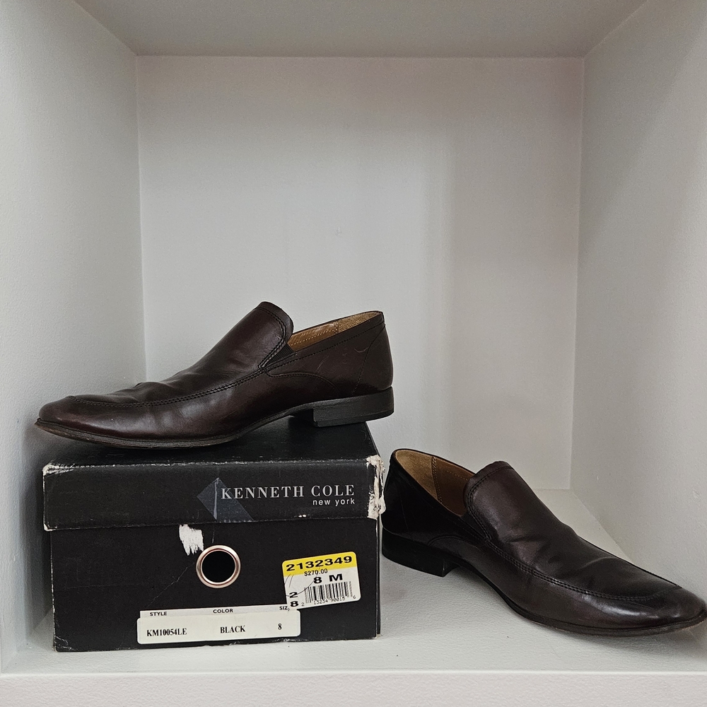 Kenneth Cole Men's Black Leather Loafers